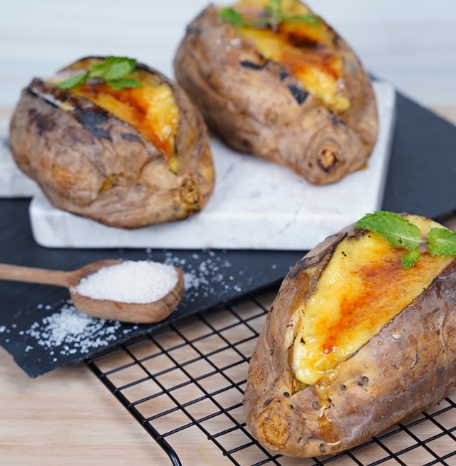 Sweet Potato Crème Brulee Salted Egg